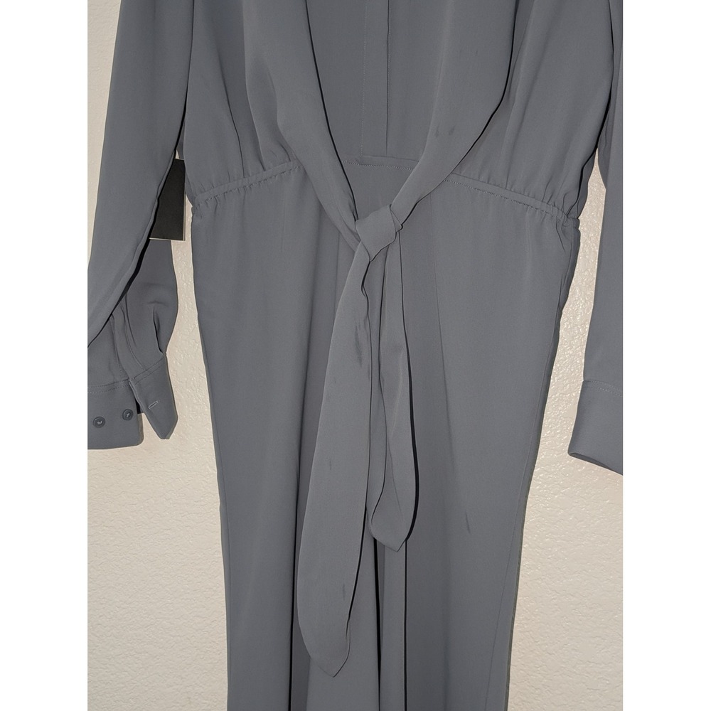 Babaton Aritzia Tie-Front Midi Shirt Dress Size L - Picture 3 of 9